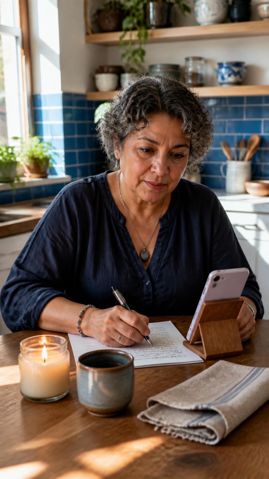 Client centering before an online clairsentient psychic consultation