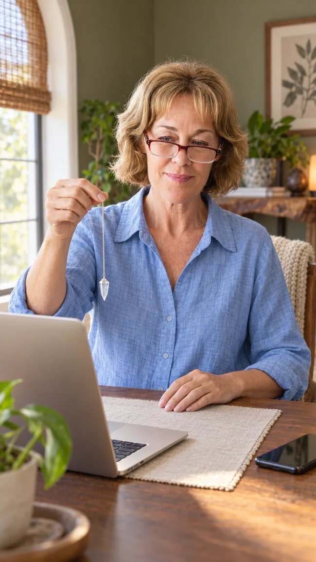 Client speaking with an online psychic